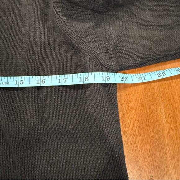 Vintage Christmas Wreath Zip Sweater Plaid Ribbon Applique Beaded Sz Lrg Black - Picture 11 of 12